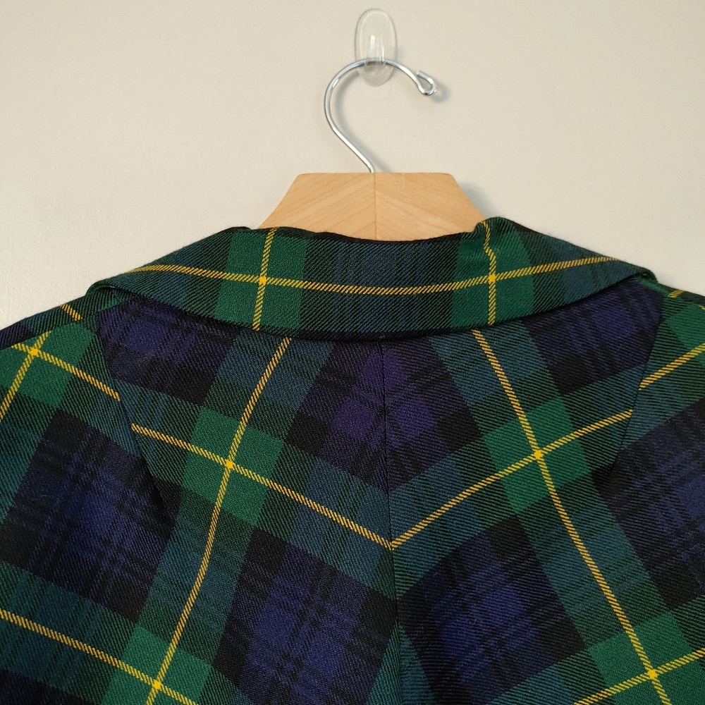 Vintage Aljean Wool Cape Plaid Tartan - Picture 14 of 16